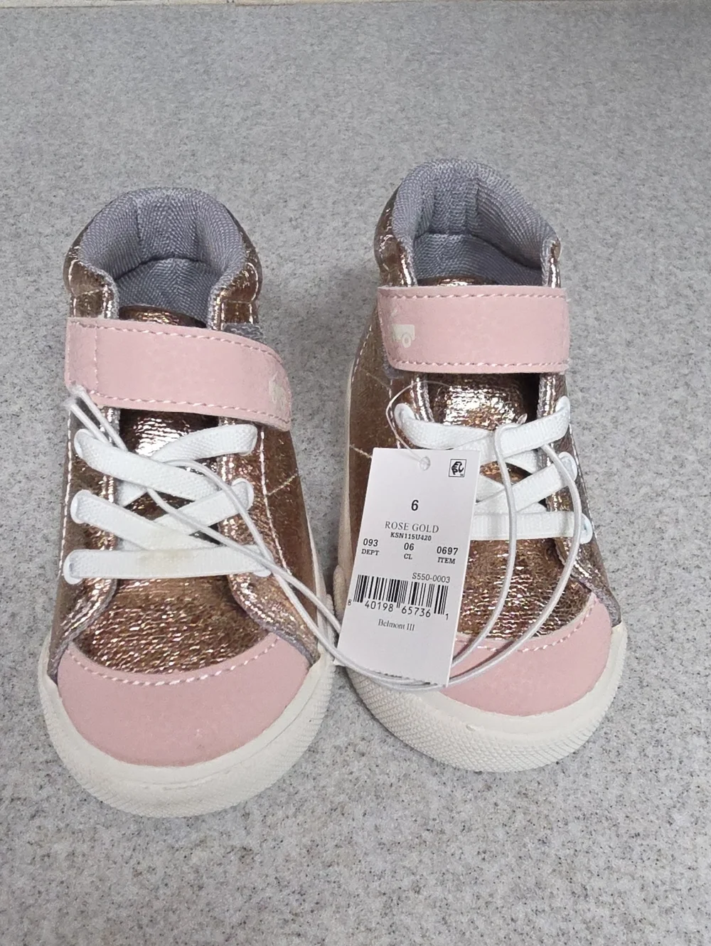 See Kai Run Rose Gold and Pink Toddler High-Top Sneakers